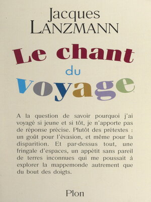 cover image of Le chant du voyage